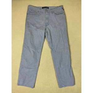 Versace Jeans Culture Pants Adult 34‎ Gray Designer Preppy Straight Leg Mens
